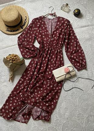 Романтичне плаття міді з віскози /mango/розмір xs