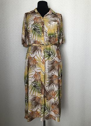 Великий розмір! плаття сорочка з поясом від geisha, розмір 3xl