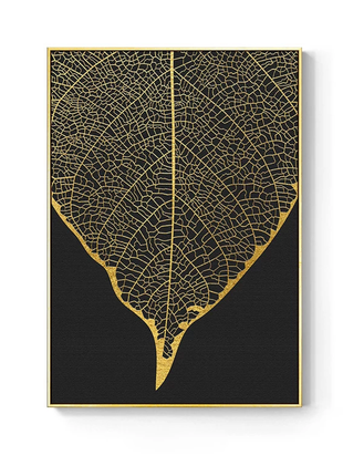Постер 30х40 картина 3d лист растительный принт2 фото