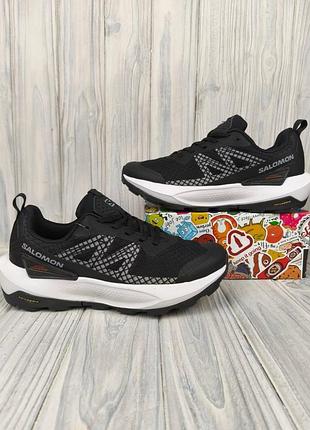 Мужские трекинговые кроссовки salomon elixir activ black white 41-45 р