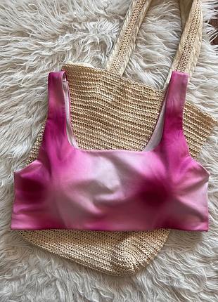 Топ для спорту рожевий h&m l спортивний