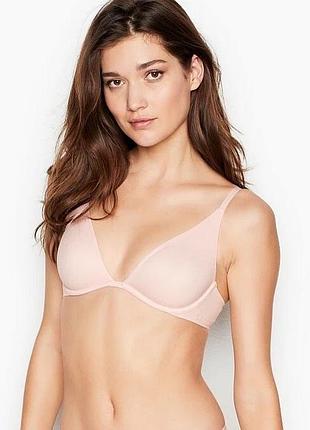 Бежевый базовый бесшовный бюстгальтер планж victoria's secret