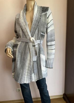 Удлиненный качественный кардиган/ l/ brend yessica шерсть 30%