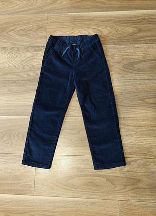 Темно-синие вельветовые штаны на мальчика на рост 110-116 см (5-6 лет)