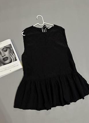 Жіноча блуза zara з коротким рукавом з натуральної тканини