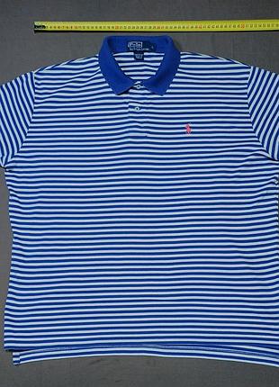 Плечи 52 см polo ralph lauren поло синеборола полоска size l