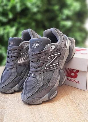 Женские кроссовки new balance 9060 grey 1950 беланс серого цвета