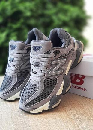 Женские кроссовки new balance 9060 grey 1950 беланс серого цвета