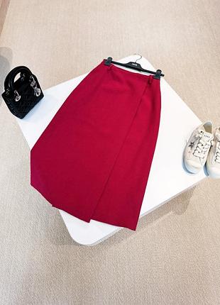 Льняная юбка на запах, размер 44-50, за счёт запаха