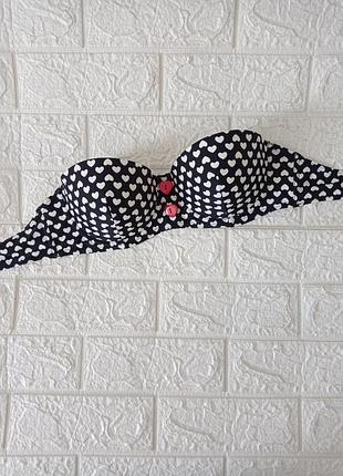 Лиф бандо верх купальника черный р.75/в