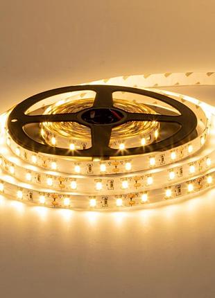 Світлодіодна стрічка біла тепла 12 v smd5730 60 led/м ip20