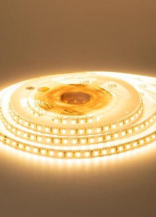Світлодіодна стрічка біла тепла 12 v new smd3528 120 led/м ip20