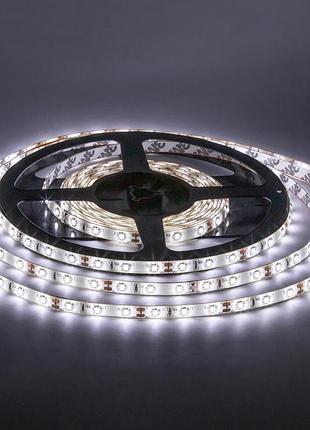 Світлодіодна стрічка біла нейтральна 12 v smd2835 120 led/м ip20 бухта 50 м