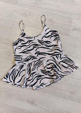 Блуза женская на бретелях зебра с-м, 38, 44