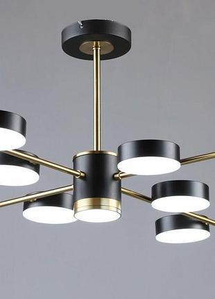 Люстра світлодіодна в стилі лофт sirius b n6369/8 cop+bk