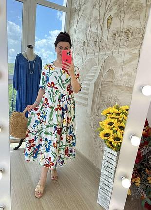 Очень красивое летнее платье легкое находится в размерах в цветочный принт летнее платье легкое принт Цветы
