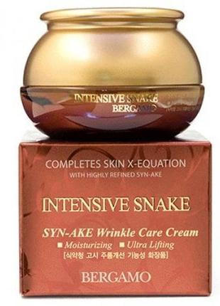 Антивозрастной крем со змеиным ядом bergamo intensive snake syn-ake wrinkle care cream1 фото