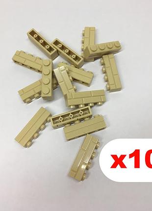 Кирпич кубики 1х4 (бежевый) 10 шт