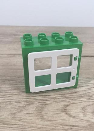 Окно для конструкторов лего дупло (зеленый)