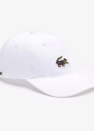 Кепка bandouliere lacoste x netflix crocodile біла