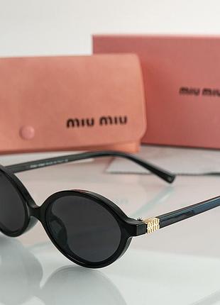 Женские солнцезащитные брендовые очки miu 2022 black