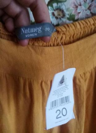 Plus size блуза вискоза/лен, 56 3