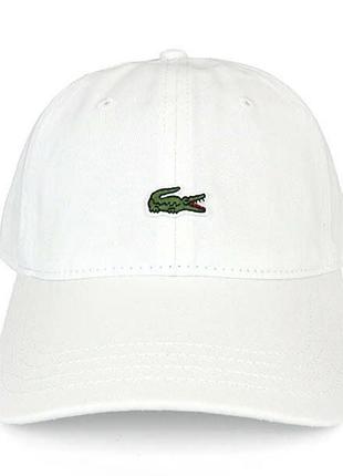Кепка bandouliere lacoste twill cap біла