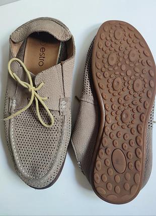 Кожаные мокаcины от estro перфорация нубук 👉 42р