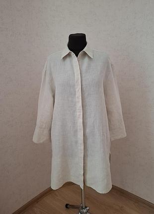 Стильна   подовженна сорочка з льону opus