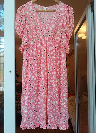 Сукня плаття романтичне з віскози рожеве