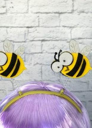 **ободок карнавальный "пчелка" на пружинках**