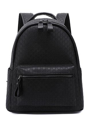 Стильный женский рюкзак из эко-кожи чёрный