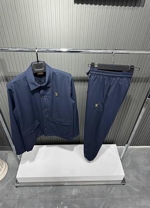 Костюм спортивний на молнії синій чорний