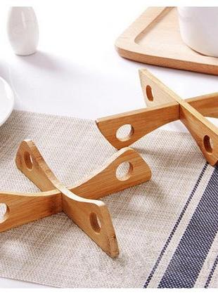 Подставка под горячее из натурального дерева, двухсторонняя