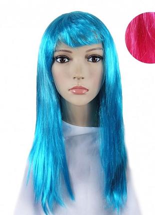 Парик ровный (голубой)