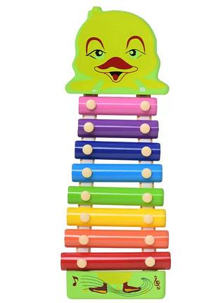 Дитяча іграшка ксилофон md0712 дерев'яний  качечка