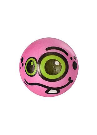 Мяч детский монстрик bambi ms 3438-2 диаметр 7,6 см фомовый розовый