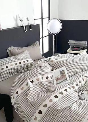 Пододеяльник вилена бязь голд клеточка евро макси размер 220х240