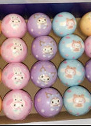 Мячик попрыгунчик для помещения и для улицы в ассортименте дх5 см. макарон мультяшный. фомовы1 мячик