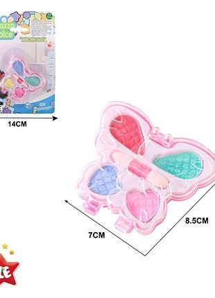 Декоративная косметика для девочек. бабочка 8,5х7 см минимальн заказ - 3 шт