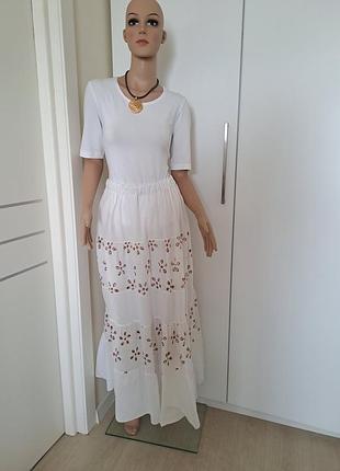 Итальянская длинная коттоновая юбка