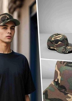 Бейсболка-кепка летняя цвета хаки однотонная унисекс. головные уборы на каждый день.