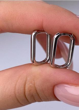 Серьги серебряные 925 пробы без вставок