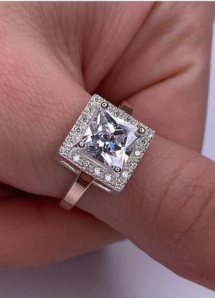 Срібне жіноче кільце із золотом