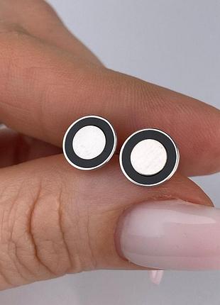 Сережки серебряные на закрутке