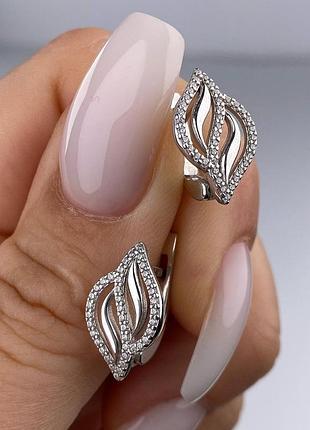 Серьги серебряные женские