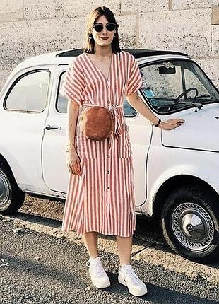 Плаття натуральне mango з плетеним поясом