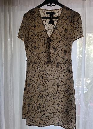 Сукня жіноча літня misguided  з квітковим принтом на замочку, ґудзиках,з поясом розмір 38