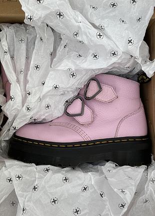 Черевики dr. martens devon heart pink lavender 39 оригінал8 фото