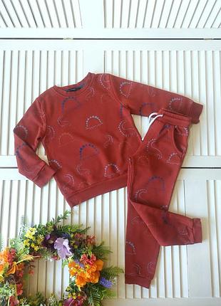 Костюм спортивный на мальчика принт динозавры 🦕🦖 на флисе george 5-6лет 110-116см